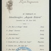 DINNER [held by] HAMBURG-AMERIKA LINIE [at] "SCHNELLDAMPFER ""AUGUSTE VICTORIA""" (SS;)