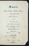 DINNER [held by] HAMBURG-AMERIKA LINIE [at] "SCHNELLDAMPFER ""AUGUSTE VICTORIA""" (SS;)