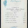 DINNER [held by] HAMBURG-AMERIKA LINIE [at] EN ROUTE ABOARD SCHNELLDAMPFER (EXPRESS STEAMER) AUGUSTE VICTORIA (SS;)
