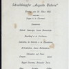 DINNER [held by] HAMBURG-AMERIKA LINIE [at] EN ROUTE ABOARD SCHNELLDAMPFER (EXPRESS STEAMER) AUGUSTE VICTORIA (SS;)