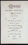 DINNER [held by] HAMBURG-AMERIKA LINIE [at] EN ROUTE ABOARD SCHNELLDAMPFER (EXPRESS STEAMER) AUGUSTE VICTORIA (SS;)