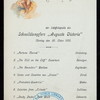 DINNER [held by] HAMBURG-AMERIKA LINIE [at] EN ROUTE ABOARD SCHNELLDAMPFER (EXPRESS STEAMER) AUGUSTE VICTORIA (SS;)