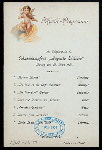 DINNER [held by] HAMBURG-AMERIKA LINIE [at] EN ROUTE ABOARD SCHNELLDAMPFER (EXPRESS STEAMER) AUGUSTE VICTORIA (SS;)