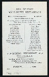 DAILY MENU [held by] MILLS HOTEL [at] "BLEECKER STREET, NEW YORK" (REST;)