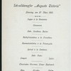 DINNER [held by] HAMBURG-AMERIKA LINIE [at] EN ROUTE ABOARD SCNELLDAMPFER (EXPRESS STEAMER) AUGUSTE VICTORIA (SS;)