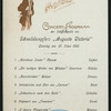 DINNER [held by] HAMBURG-AMERIKA LINIE [at] EN ROUTE ABOARD SCNELLDAMPFER (EXPRESS STEAMER) AUGUSTE VICTORIA (SS;)