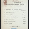 DINNER [held by] HAMBURG-AMERIKA LINIE [at] EN ROUTE ABOARD SCNELLDAMPFER (EXPRESS STEAMER) AUGUSTE VICTORIA (SS;)