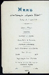 DINNER [held by] HAMBURG-AMERIKA LINIE [at] SS AUGUSTE VICTORIA (SS;)