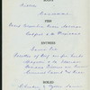 DINNER [held by] OCCIDENTAL AND ORIENTAL STEAMSHIP CO. [at] EN ROUTE ABOARD S.S. DORIC (SS;)