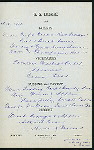 DINNER [held by] OCCIDENTAL AND ORIENTAL STEAMSHIP CO. [at] EN ROUTE ABOARD S.S. DORIC (SS;)
