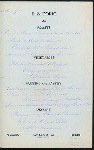 DINNER [held by] OCCIDENTAL AND ORIENTAL STEAMSHIP CO. [at] EN ROUTE ABOARD S.S. DORIC (SS;)