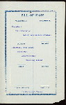 DINNER [held by] PACIFIC MAIL STEAMSHIP CO. [at] EN ROUTE ABOARD PANAMA LINE STEAMSHIP CITY OF PARA (SS;)