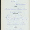 DINNER [held by] OCCIDENTAL AND ORIENTAL STEAMSHIP CO. [at] EN ROUTE ABOARD S.S. DORIC (SS;)