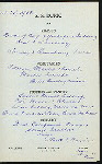 DINNER [held by] OCCIDENTAL AND ORIENTAL STEAMSHIP CO. [at] EN ROUTE ABOARD S.S. DORIC (SS;)