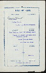 DINNER [held by] PACIFIC MAIL STEAMSHIP CO. [at] EN ROUTE ABOARD PANAMA LINE STEAMSHIP CITY OF PARA (SS;)