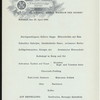 DINNER [held by] NORDDEUTSCHER LLOYD BREMEN [at] "DAMPFER ""KAISER WILHELM DER GROSSE""" (SS;)