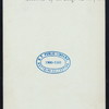 FAREWELL DINNER GIVEN BY MR. THOMAS HASTINGS BEFORE HIS MARRIAGE TO MISS HELEN BENEDICT] [held by] [MR. THOMAS HASTINGS] [at] "SHERRY'S, NEW YORK, NY" (REST;)