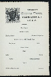 BANQUET [held by] DEGREE TEAM - CAMDEN LODGE #1 -A.O.U.W. [at] ? (?)