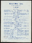 CAFE SERVICE MEALS [held by] BALTIMORE AND OHIO RR ROYAL BLUE LINE [at] CAR MANHATTAN (RR;)