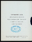 DINNER FOR THE ADMIRAL OF THE NAVY [held by] UNIVERSITY CLUB [at] "(CHICAGO, IL)"