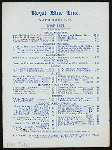 CAFE SERVICE MEALS [held by] BALTIMORE AND OHIO RR ROYAL BLUE LINE [at] CAR SAVOY (RR;)