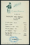 DINNER [held by] HAMBURG-AMERICAN LINE [at] EN ROUTE ABOARD POST-DAMPFER (MAIL STEAMER) GRAF WALDERSEE (SS;)