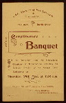 COMPLIMENTARY BANQUET TO DELEGATES [held by] S.A. CHAMBER OF MANUFACTURERS [INC.] [at] "YORK HOTEL,RUNDLE ST. ADELAIDE,[AUSTRALIA]" (HOTEL)