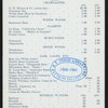 DINNER [held by] D&H DINING CAR SERVICE [at]  (RR;)