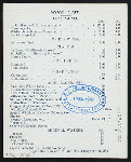 DINNER [held by] D&H DINING CAR SERVICE [at]  (RR;)