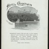 DINNER [held by] CHAMPLAIN HOTEL [at] """THE D&H"" DINING CAR SERVICE BETWEEN ROUSES POINT, HOTEL CHAMPLAIN AND WHITEHALL" (HOTEL;)