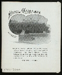 DINNER [held by] CHAMPLAIN HOTEL [at] """THE D&H"" DINING CAR SERVICE BETWEEN ROUSES POINT, HOTEL CHAMPLAIN AND WHITEHALL" (HOTEL;)