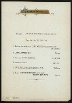 DINNER [held by] NORDDEUTSCHER LLOYD BREMEN [at] "DAMPFER ""WILHELM DER GROSSE""" (SS;)