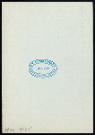 ANNUAL BANQUET [held by] MASSACHUSETTS MEDICAL SOCIETY [at] "MECHANICS HALL, [BOSTON, MA];" (OTHER;)