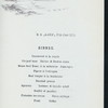 DINNER [held by] NORDDEUTSCHER LLOYD BREMEN [at] "DAMPFER ""LAHN""" (SS;)