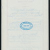 DINNER [held by] PACIFIC MAIL STEAMSHIP COMPANY [at] SS: RIO DE JANEIRO (SS;)