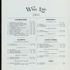 WINE LIST [held by] NORTHERN STEAMSHIP COMPANY [at] GREAT NORTHERN RY. LINE (SS;)