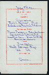 DINNER] [held by] PACIFIC MAIL STEAMSHIP CO./TRANS PACIFIC LINE [at] SS RIO DE JANEIRO (SS;)