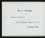 BREAKFAST [held by] CROSBY'S RESTAURANT [at] "19 SCHOOL STREET, BOSTON, [MA];" (REST;)