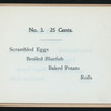 BREAKFAST [held by] CROSBY'S RESTAURANT [at] "19 SCHOOL STREET, BOSTON, [MA];" (REST;)