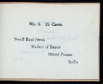 BREAKFAST [held by] CROSBY'S RESTAURANT [at] "19 SCHOOL STREET, BOSTON, [MA];" (REST;)