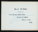 BREAKFAST [held by] CROSBY'S RESTAURANT [at] "19 SCHOOL STREET, BOSTON, [MA];" (REST;)