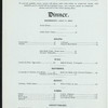 DINNER [held by] NORTHERN STEAMSHIP COMPANY/GREAT NORTHERN RY LINE. [at] ON BOARD SS NORTH LAND (SS;)