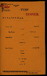 TABLE DE HOTE DINNER/FISH DINNER [held by] HOTEL VELVET [at] "OLD ORCHARD BEACH, ME" (HOTEL;)