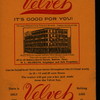 TABLE DE HOTE DINNER/FISH DINNER [held by] HOTEL VELVET [at] "OLD ORCHARD BEACH, ME" (HOTEL;)