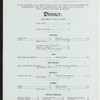 DINNER [held by] NORTHERN STEAMSHIP COMPANY/GREAT NORTHERN RY LINE. [at] ON BOARD SS NORTH WEST (SS;)
