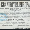 DINNER] [held by] GRAN HOTEL EUROPA [at] CURAZAO (FOR; HOTEL;)