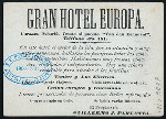 DINNER] [held by] GRAN HOTEL EUROPA [at] CURAZAO (FOR; HOTEL;)