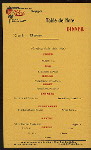 TABLE DE HOTE DINNER/FISH DINNER [held by] HOTEL VELVET [at] "OLD ORCHARD BEACH, ME" (HOTEL;)