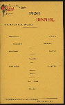 TABLE DE HOTE DINNER/FISH DINNER [held by] HOTEL VELVET [at] "OLD ORCHARD BEACH, ME" (HOTEL;)