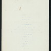 DINNER] [held by] WHITE STAR LINE [at] "R.M.S. MAJESTIC, 2ND SALOON" (SS;)